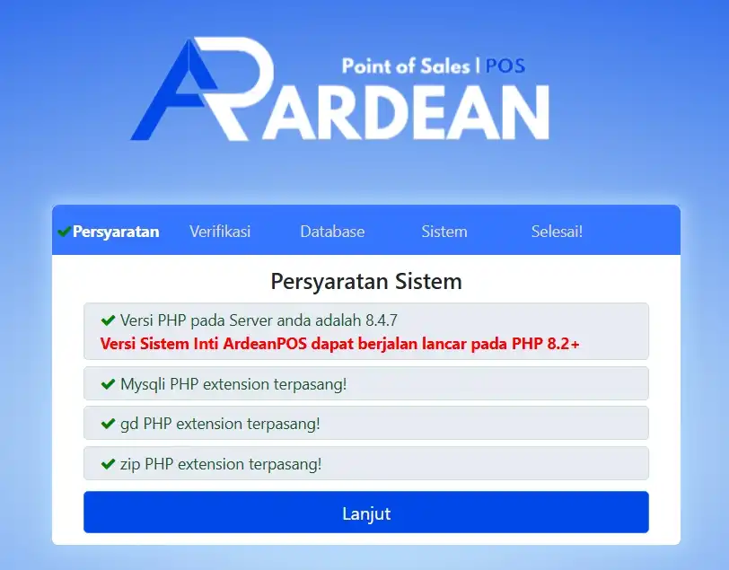 Install ArdeanPOS